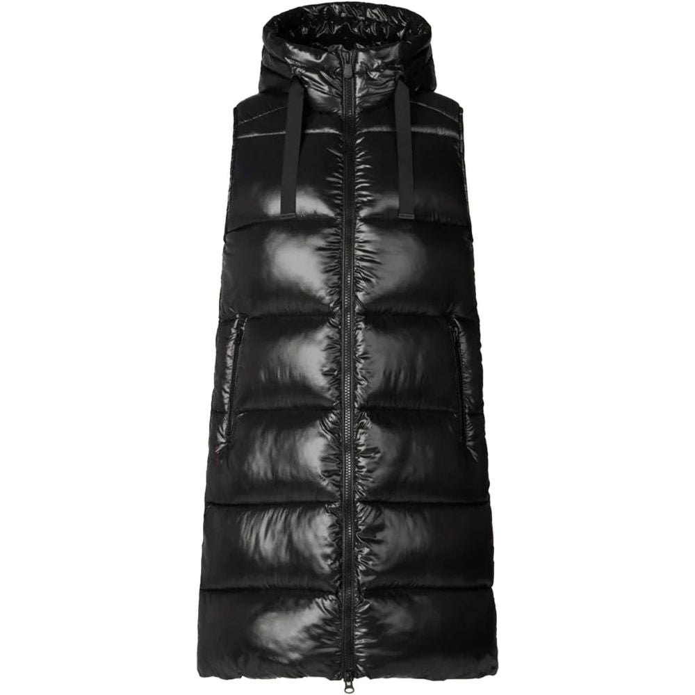 Save the Duck Women's Iria Long Hoded Puffer Vest, Black