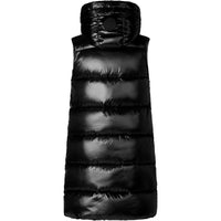 Save the Duck Women's Iria Long Hoded Puffer Vest, Black