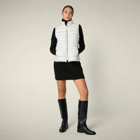 Save the Duck Women's Lynn Puffer Vest, Off-White