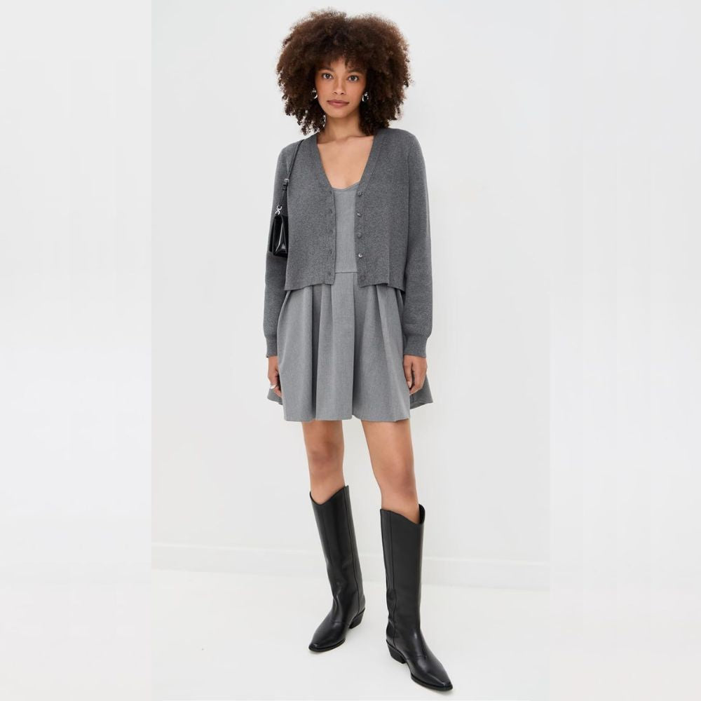 Staud Women's Milo Mixed Media Mini Dress, Static