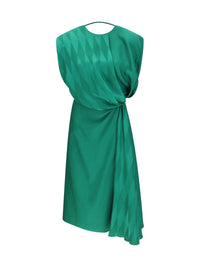 Versace Women Midi Silk Dress With Twist Detail