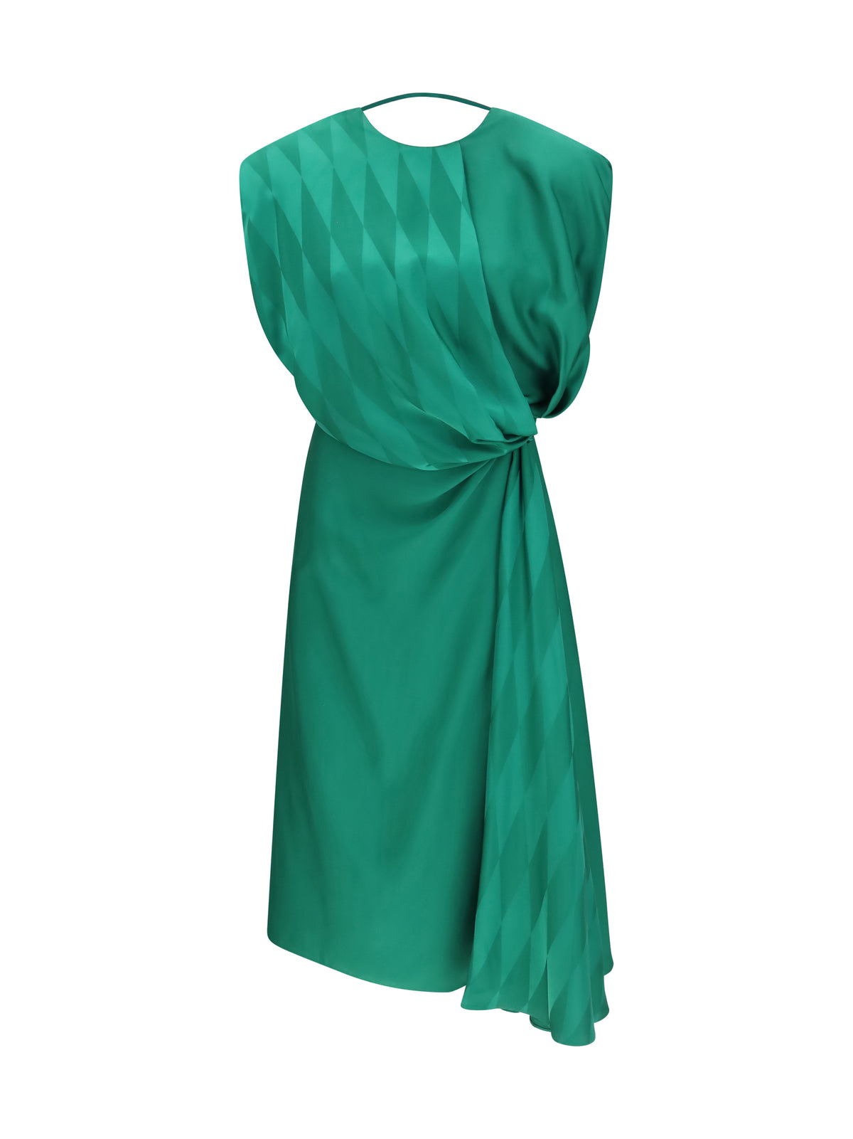 Versace Women Midi Silk Dress With Twist Detail