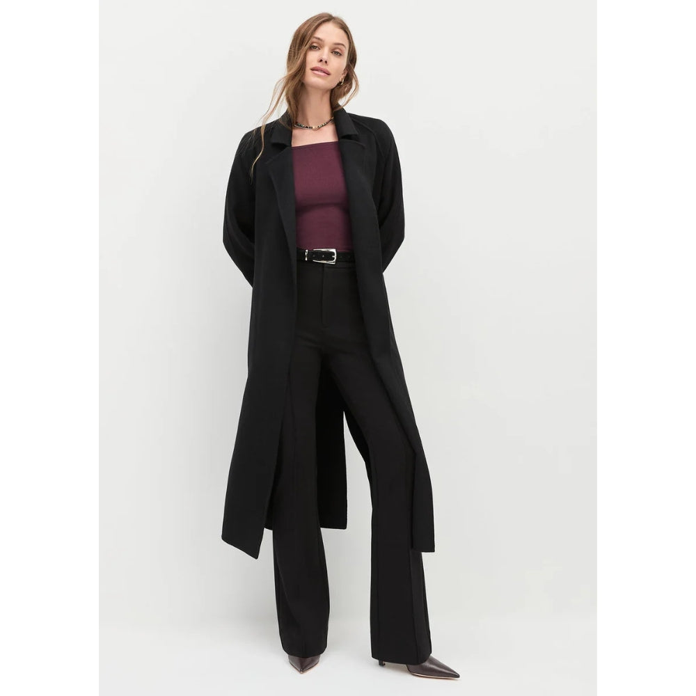 Favorite Daughter Women's The Paola Wool Blend Coat, Black