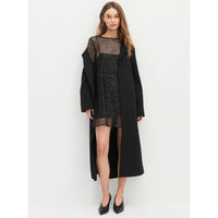 Favorite Daughter Women's The Paola Wool Blend Coat, Black