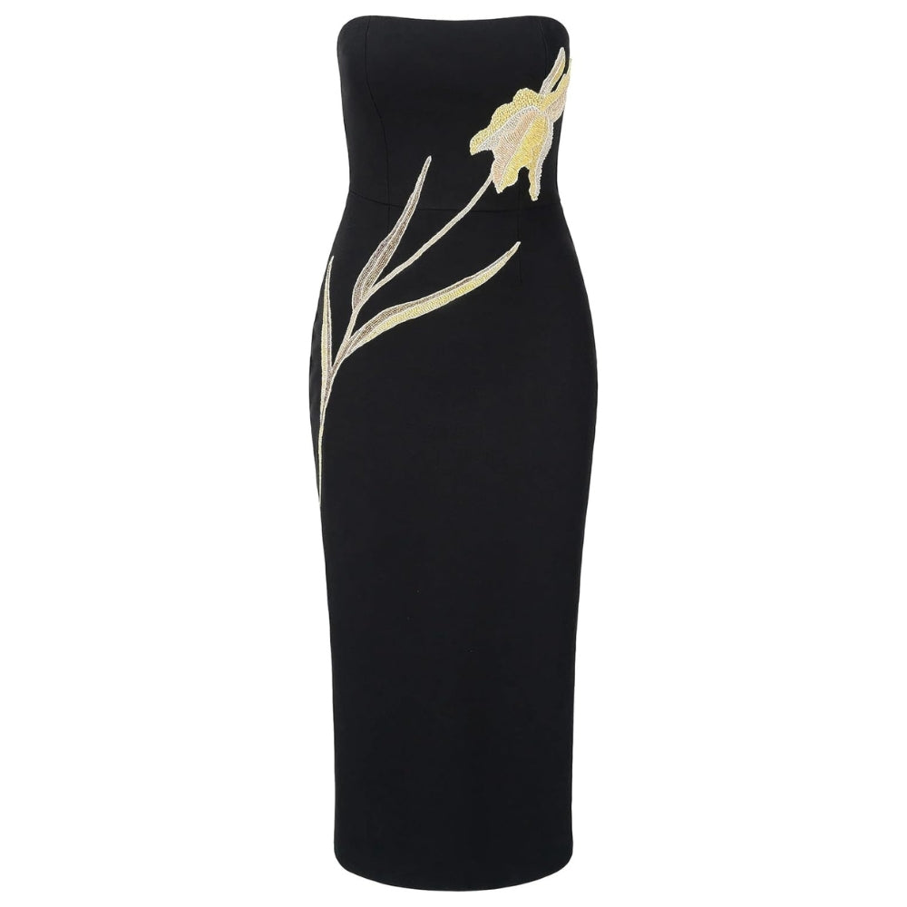 Staud Women's Brooke Embellished Midi Dress, Night Iris