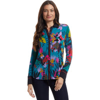 Johnny Was Women's Janie Button Front Shirt, House of Flores