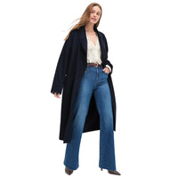 Favorite Daughter Women's The Luca Wool Blend Maxi Coat, Navy