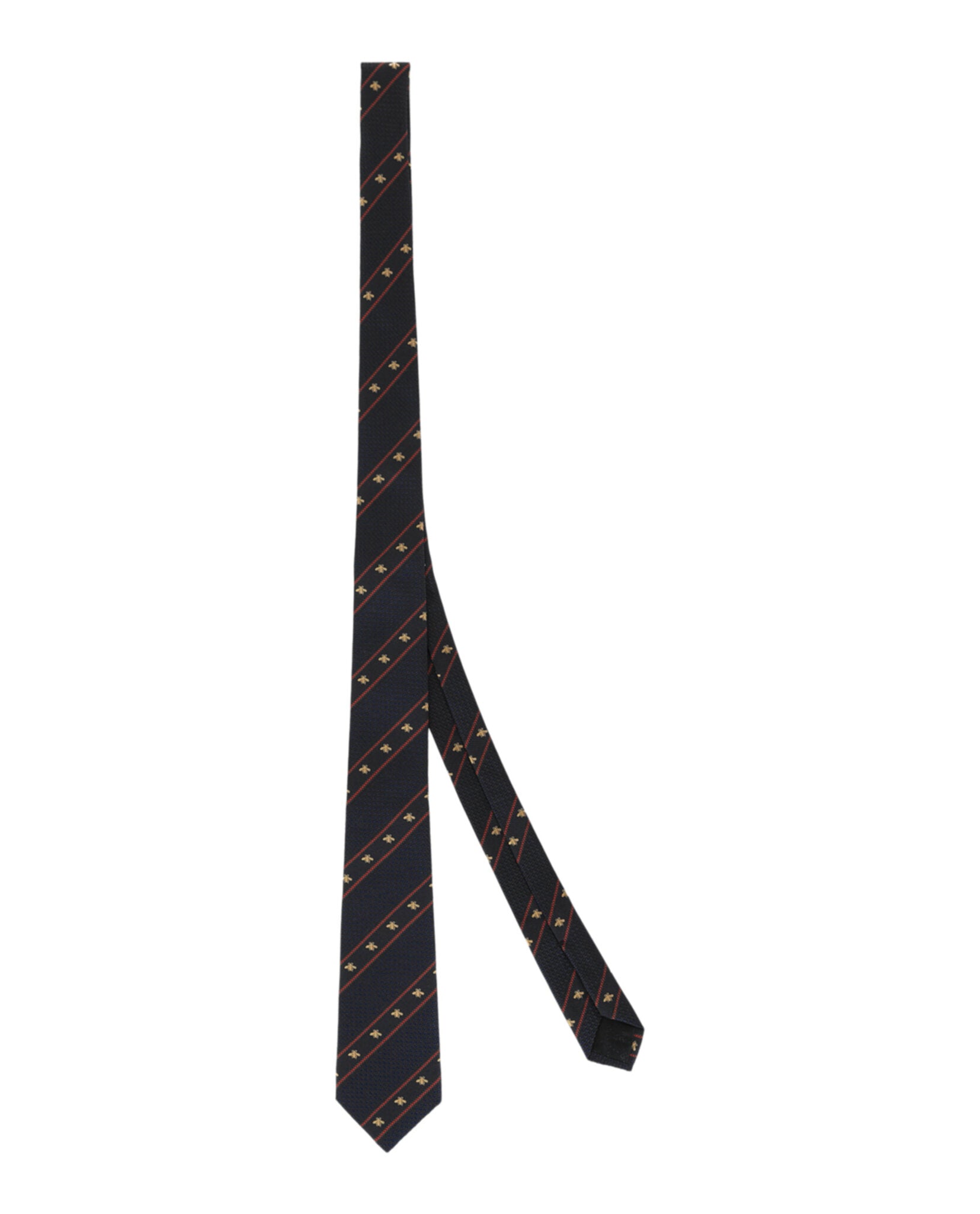 Gucci Mens Bee and Web Silk Jacquard Tie