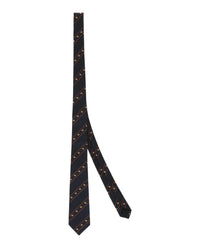 Gucci Mens Bee and Web Silk Jacquard Tie