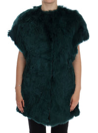 Dolce & Gabbana Dolce & Gabbana Green Alpaca Fur Vest Sleeveless Women's Jacket