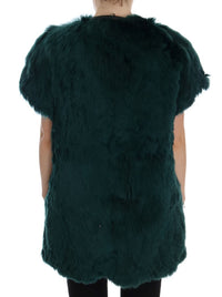 Dolce & Gabbana Dolce & Gabbana Green Alpaca Fur Vest Sleeveless Women's Jacket