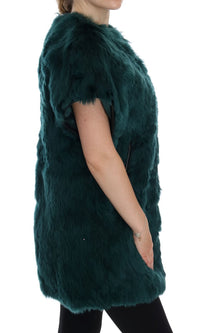 Dolce & Gabbana Dolce & Gabbana Green Alpaca Fur Vest Sleeveless Women's Jacket