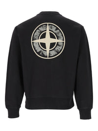 Stone Island Men Organic Cotton Fleece Crewneck Sweatshirt