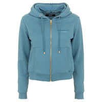 Imperfect Chic Light Blue Hooded Zip Women's Sweatshirt