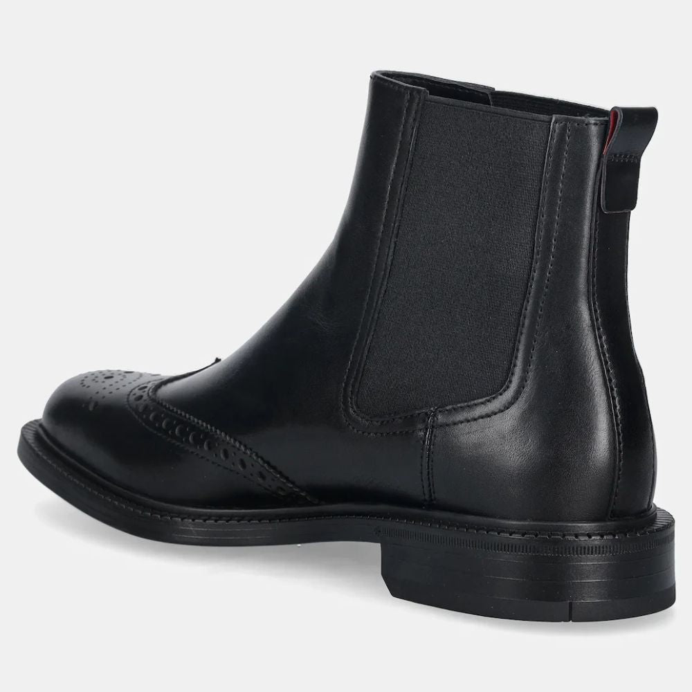 Hugo Men's Lysander Chelsea Leather Boots, Black