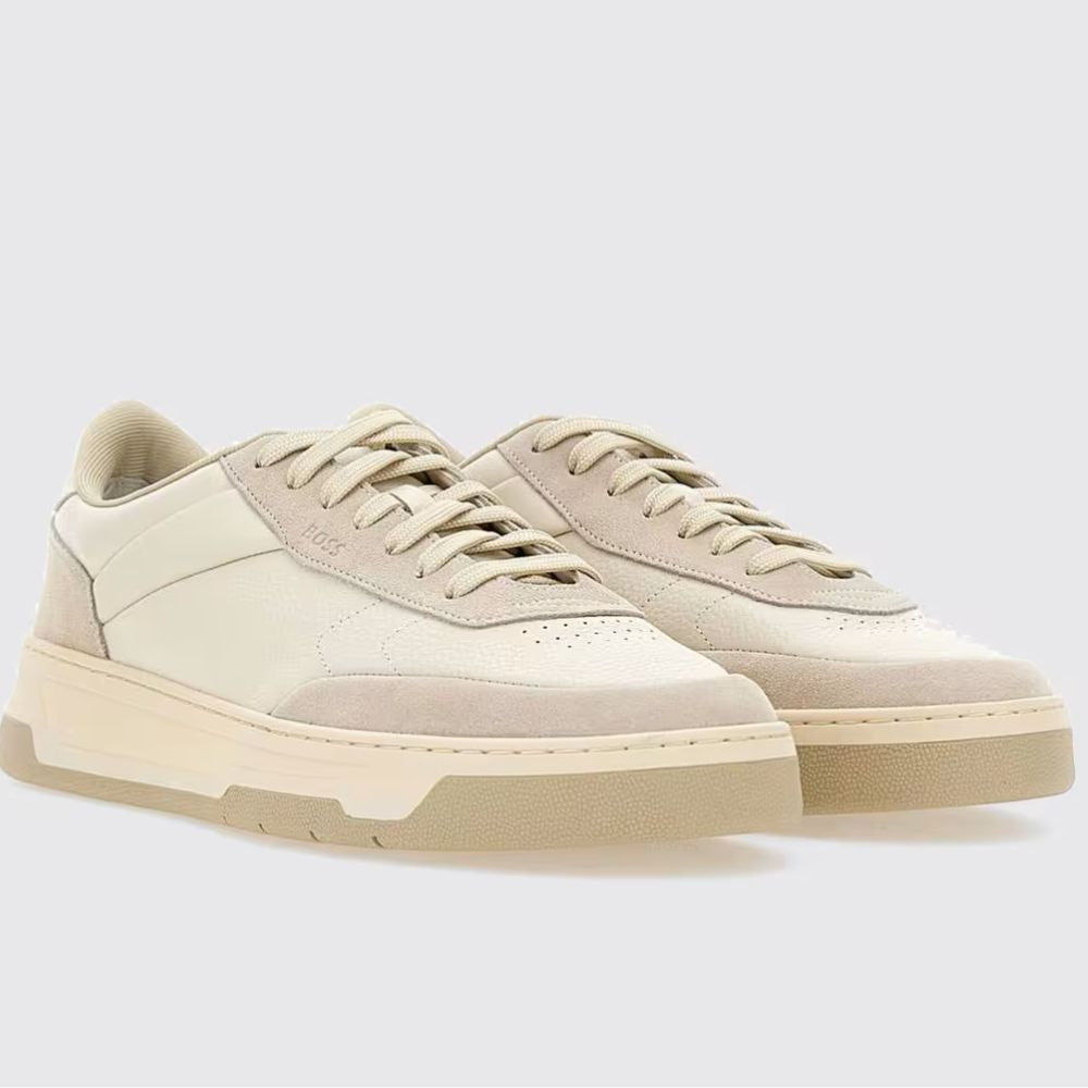 Hugo Boss Men's Baltimore Tennis Sneaker, Open White
