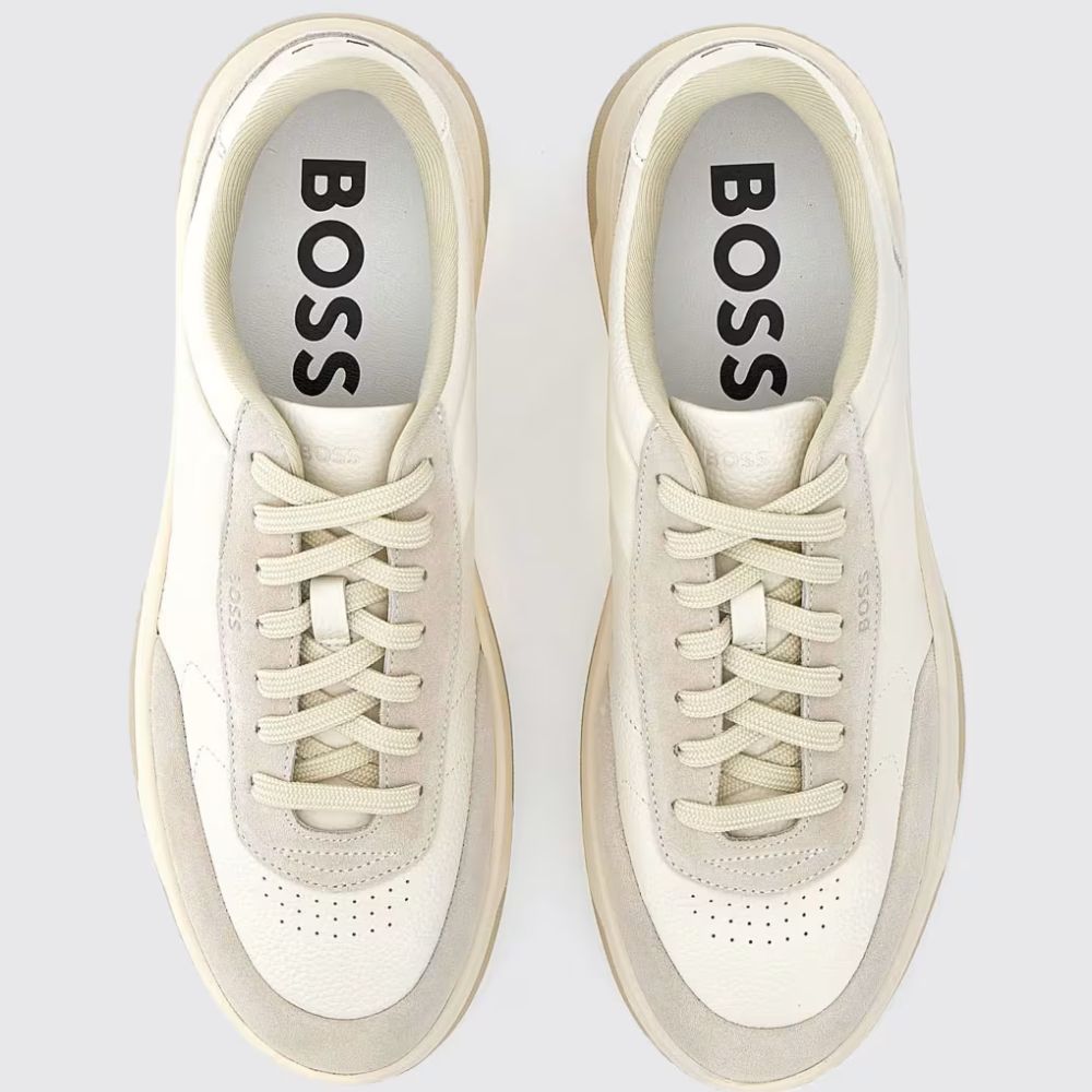 Hugo Boss Men's Baltimore Tennis Sneaker, Open White