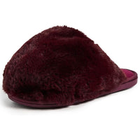 Free People Women's Snowball Slippers, Cabernet Faux Fur