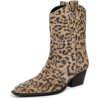 Free People Women's Cat Nap Cowboy Boot, Leopard Suede