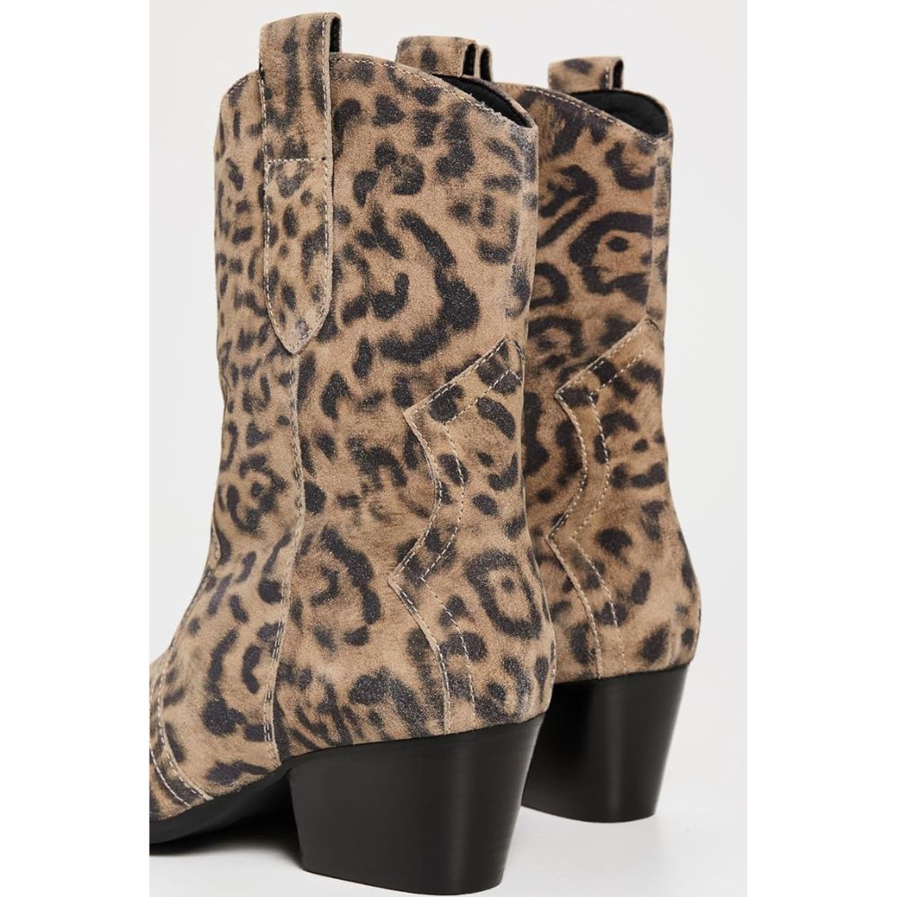 Free People Women's Cat Nap Cowboy Boot, Leopard Suede