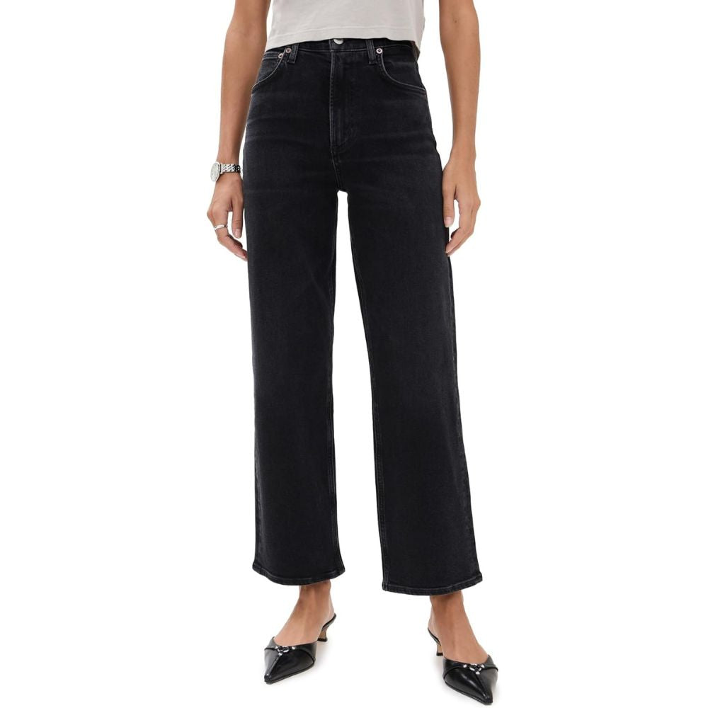 Agolde Women's Ren High-Rise Wide Leg Jeans, Hush
