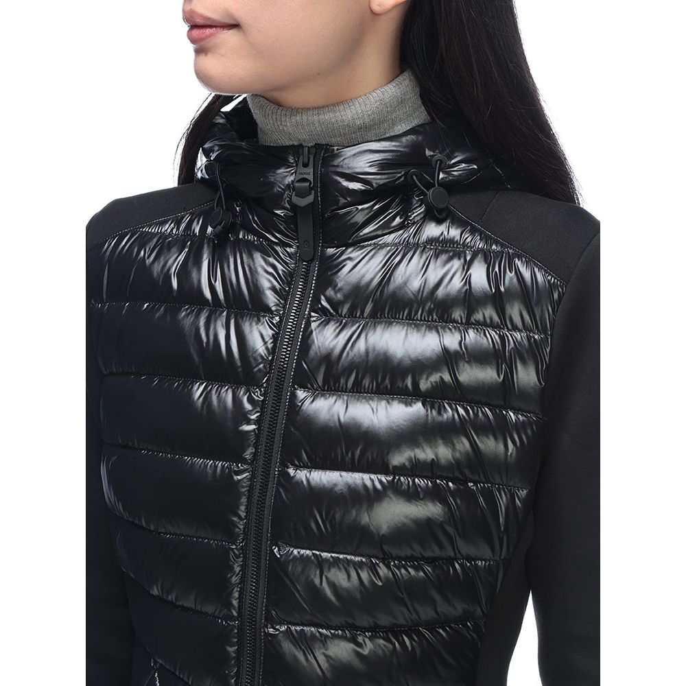 Mackage Women's Agatha Quilted Mixed Media Hooded Jacket, Black