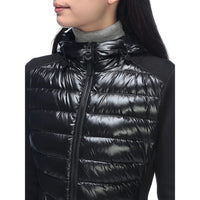 Mackage Women's Agatha Quilted Mixed Media Hooded Jacket, Black