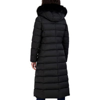 TAHARI Women's Phoebe Oversized Faux Fur Trim Maxi Coat