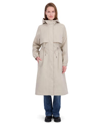 TAHARI Women's Softshell Trench Coat Lightweight Windproof Rain Jacket