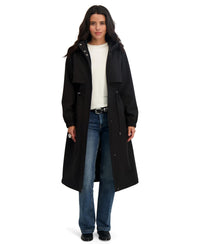 TAHARI Women's Softshell Trench Coat Lightweight Windproof Rain Jacket