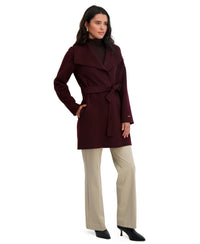 TAHARI Women's Double Face Wool-Blend Belted Coat