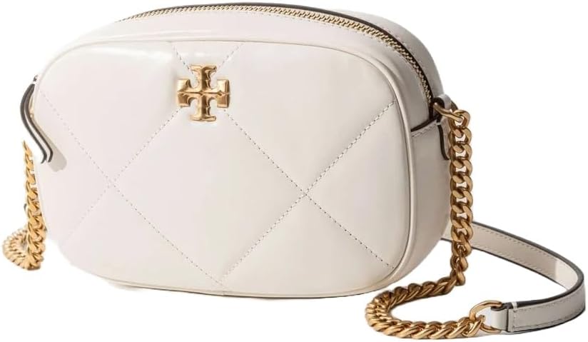 Tory Burch Women's Kira Diamond Quilt Camera Bag, Warm White