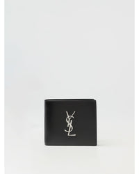 Saint Laurent YSL Logo BiFold Wallet Men Black Black