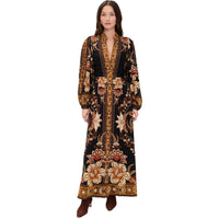 FARM Rio Women's Majestic Garden Black Maxi Dress