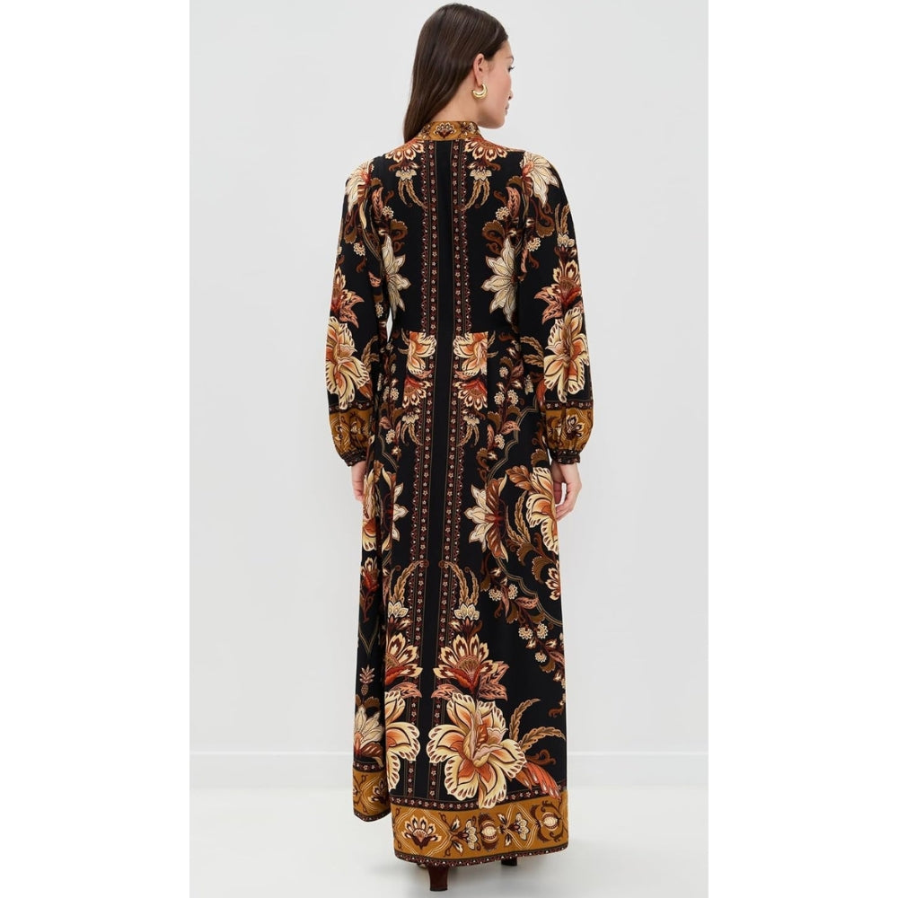 FARM Rio Women's Majestic Garden Black Maxi Dress