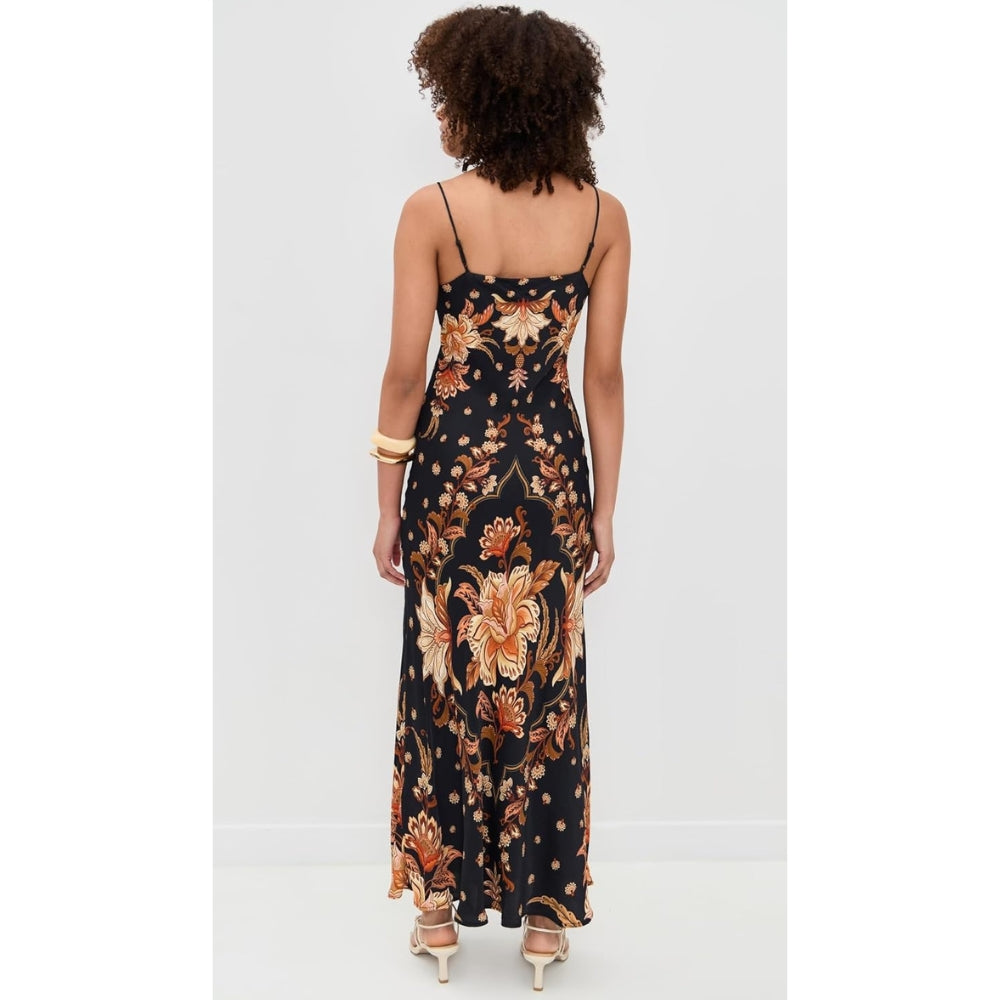 FARM Rio Women's Majestic Garden Black Slip Dress