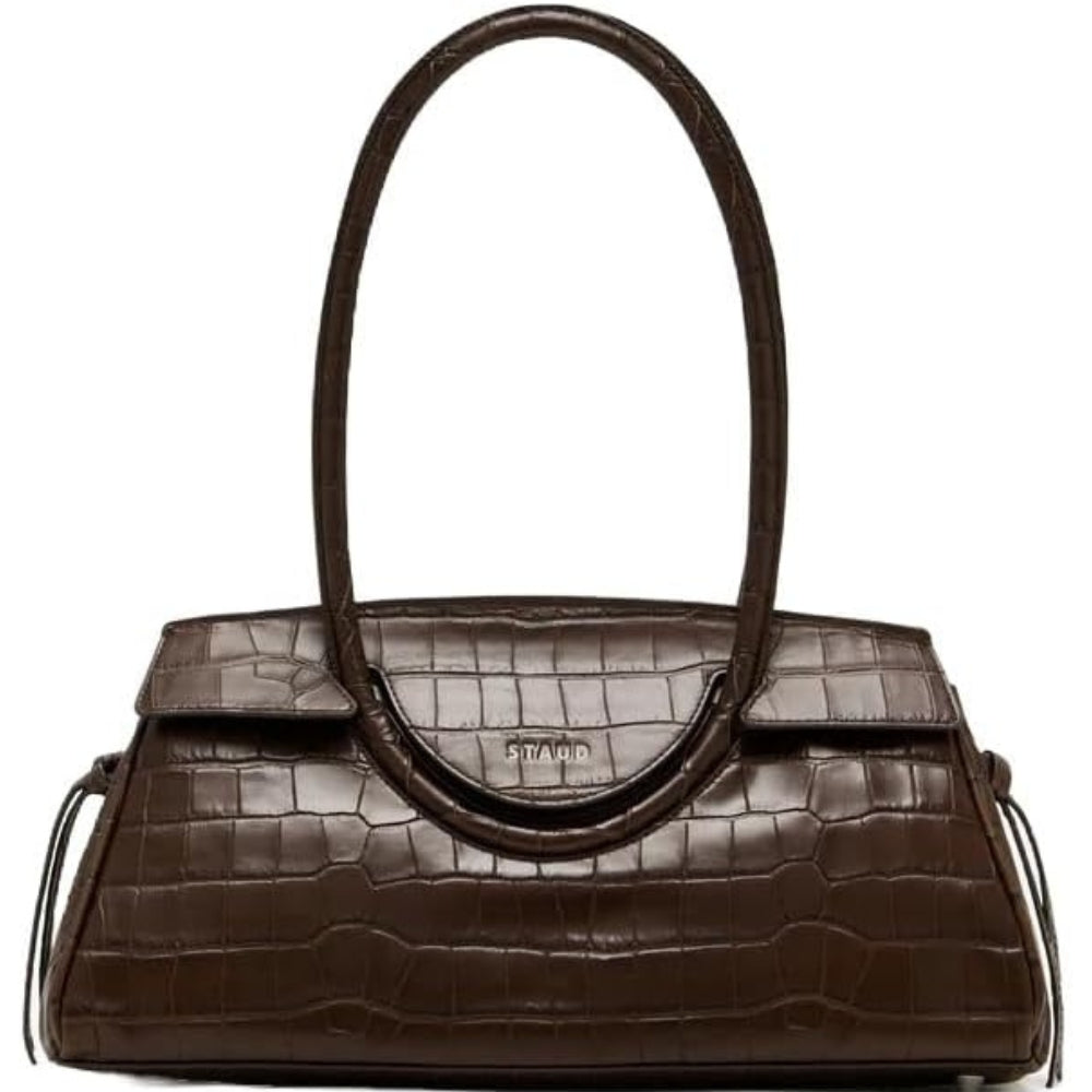 Staud Women's Maude Shoulder Bag, Espresso Croco