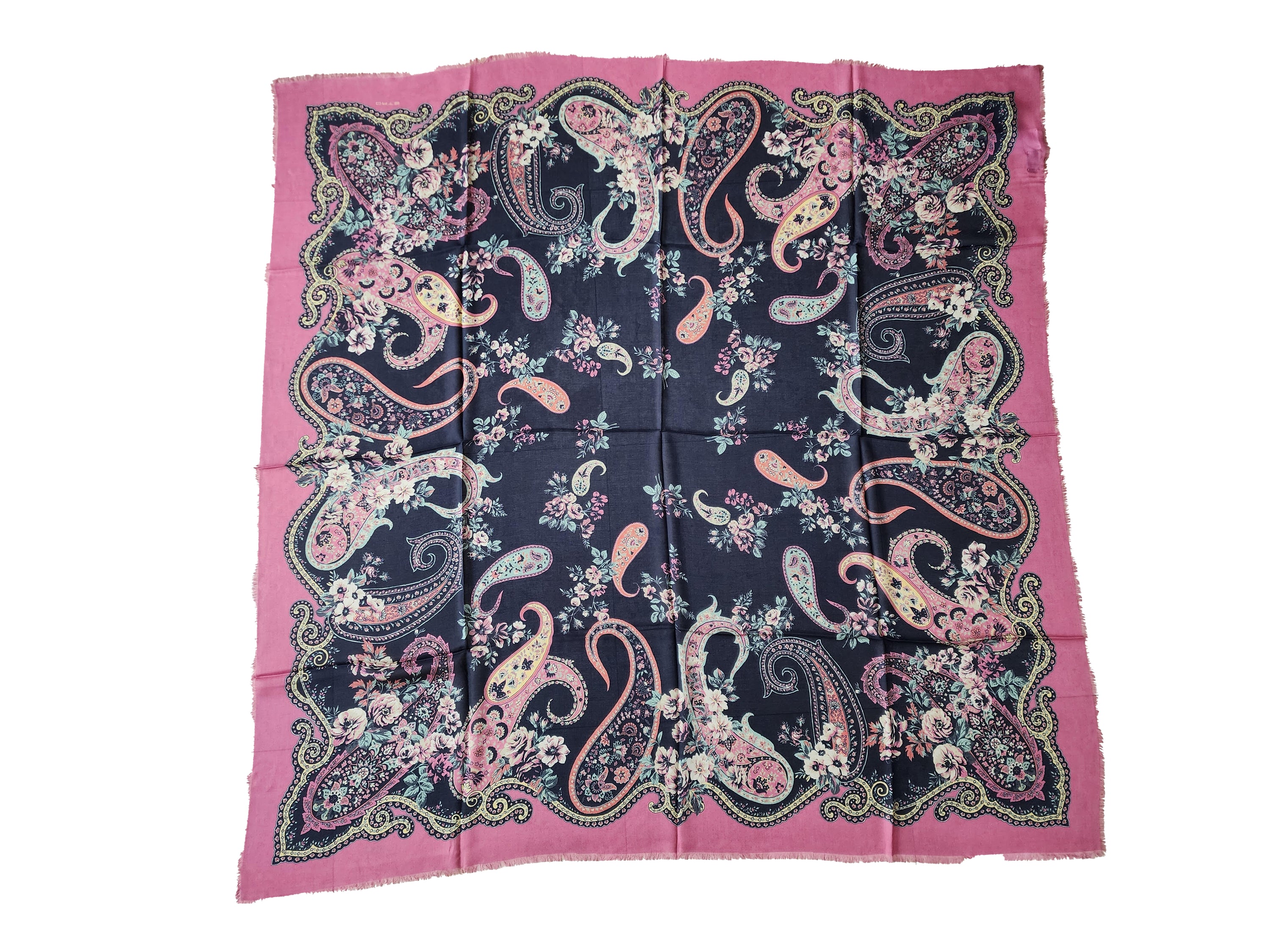 Etro Women's Paisley & Floral Wool Blend 140x140 Sheer Shawl Scarf