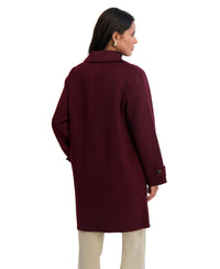 TAHARI Women's Mari Relax Fit Double-Faced Soft Wool Topper Coat w/ Front Buttons