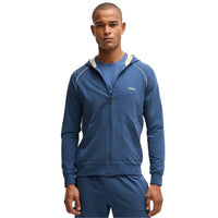Hugo Boss Men's Mix & Match Zip-Up Hooded Jacket, Open Blue