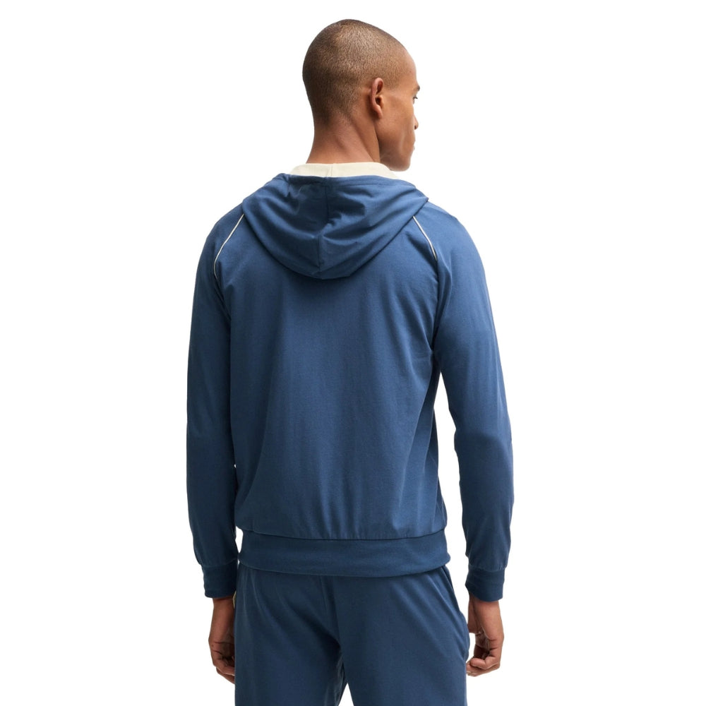 Hugo Boss Men's Mix & Match Zip-Up Hooded Jacket, Open Blue