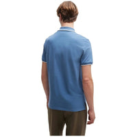 Hugo Men's Dinoso222 Rubber Logo Short Sleeve Polo Shirt, Medium Blue