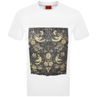 Hugo Men's Dipasly Graphic Print Short Sleeve T-Shirt, White