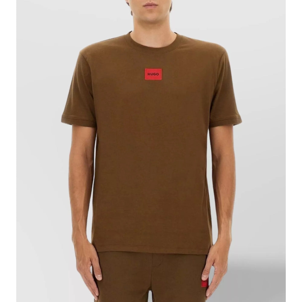Hugo Men's Diragolino 212 Crew Neck Tee, Medium Brown