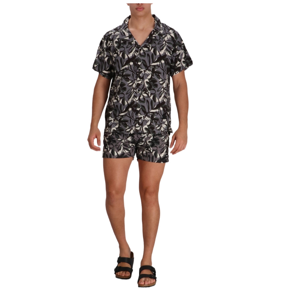 Hugo Boss Men's Pirahna Swim Trunks, Open Grey
