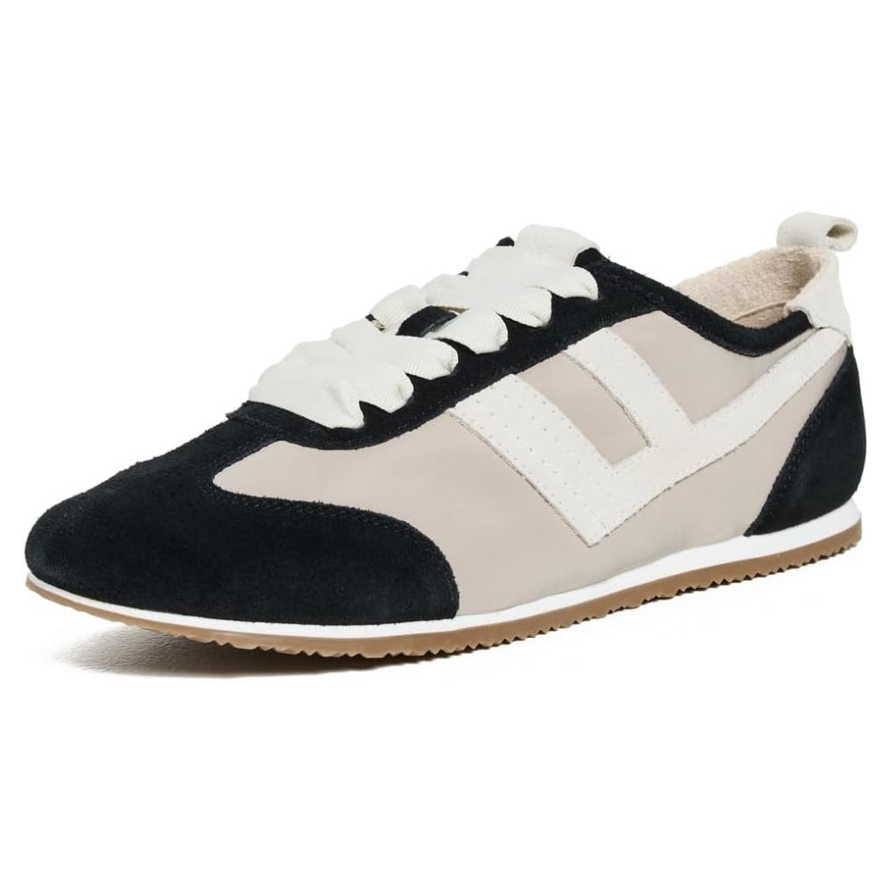 Free People Women's Ace Tennis Sneakers, Black/Oyster Combo