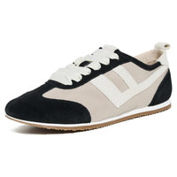 Free People Women's Ace Tennis Sneakers, Black/Oyster Combo
