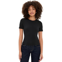 Veronica Beard Women's Benedict Short Sleeve Tee, Black
