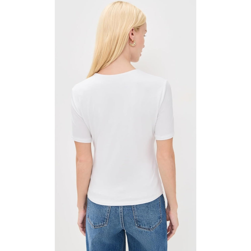 Veronica Beard Women's Benedict Short Sleeve Tee, White