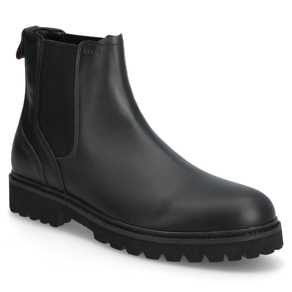 Hugo Men's Draven Leather Chelsea Boot, Black